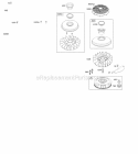 Flywheel Rewind Starter Diagram and Parts List for 31C707-3005-G5  Briggs and Stratton Engine